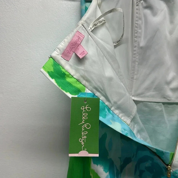 Lilly Pulitzer Tansy First Impressions Dress Mini Strapless Poolside Blue New 2 - Picture 7 of 9